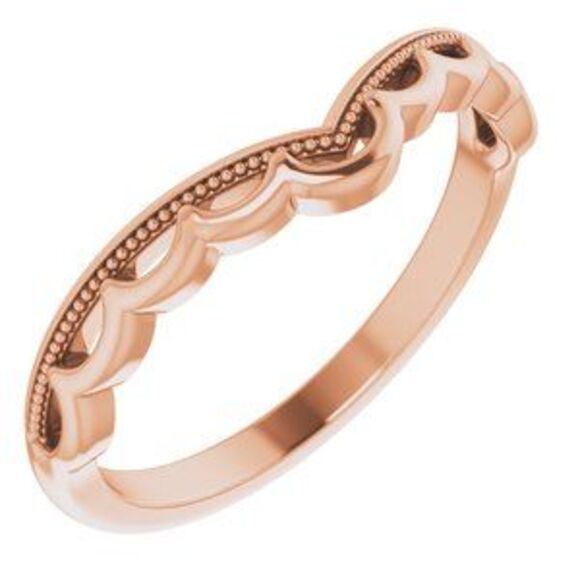 Kazi Luxury 14K Rose Contour Band